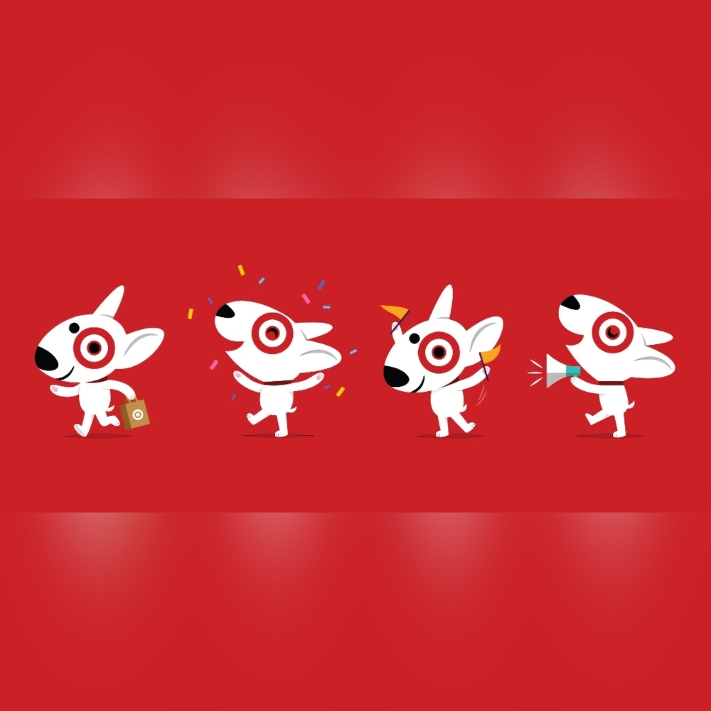 Target Red Tee with White Bull Mascot Lineup